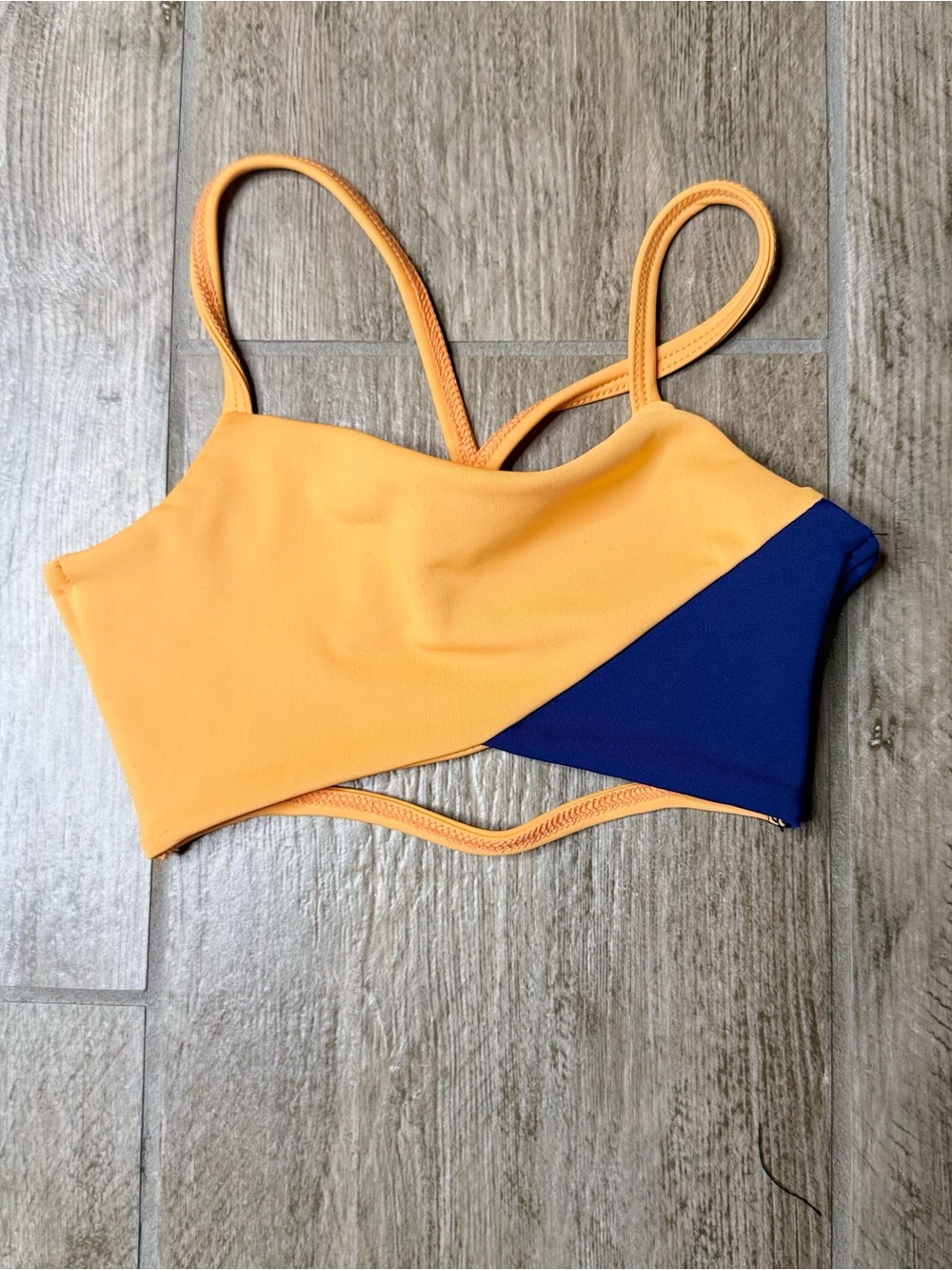 Colorblock Orange and Navy Tiger Friday Dancewear Top